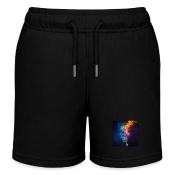 Trompette - Short de jogging enfant bio Stanley/Stella - noir - Devant
