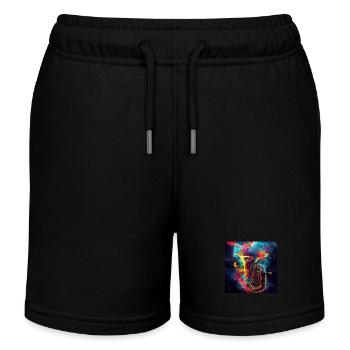 Tuba - Short de jogging enfant bio Stanley/Stella - noir - Devant