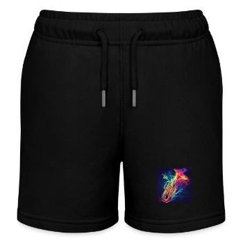 Tuba - Short de jogging enfant bio Stanley/Stella - noir - Devant