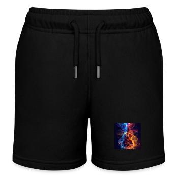 Ukulele - Kids Organic Sweat Shorts by Stanley/Stella - black - Front