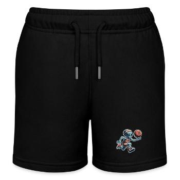 Alien Basketball Dunking - Short de jogging enfant bio Stanley/Stella - noir - Devant