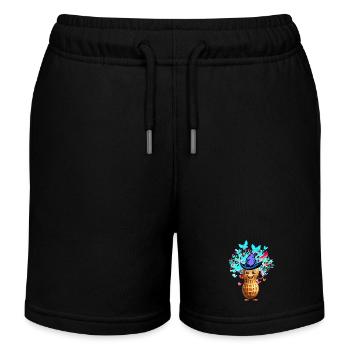 Spring Magic Peanut Peanuts Natural Insects - Kids Organic Sweat Shorts by Stanley/Stella - black - Front