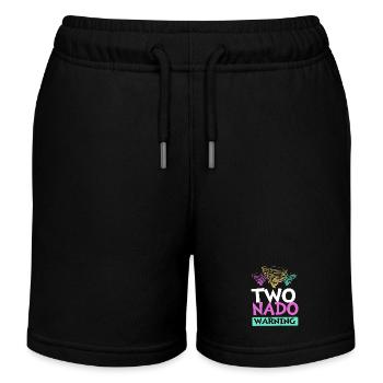 Tornado Geburtstag Kindergeburtstag - Kinder Organic Joggingshorts Mini Bolter von Stanley/Stella - Schwarz - Vorne