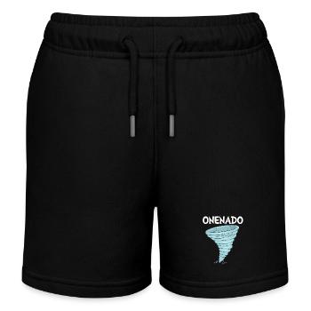 Tornado Geburtstag Kindergeburtstag - Kinder Organic Joggingshorts Mini Bolter von Stanley/Stella - Schwarz - Vorne