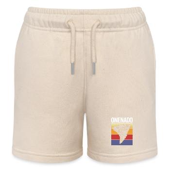 Tornado Geburtstag Kindergeburtstag - Kinder Organic Joggingshorts Mini Bolter von Stanley/Stella - Natur - Vorne