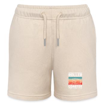 Roller coaster ride can cure everything - Kids Organic Sweat Shorts by Stanley/Stella - soft Ecru - Front