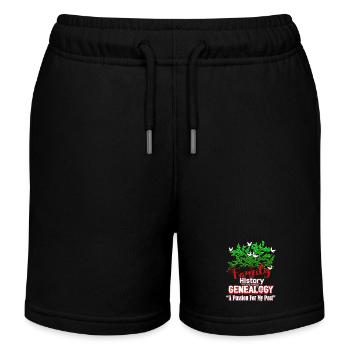 Genealogy A Passion For My Past - Kids Organic Sweat Shorts by Stanley/Stella - black - Front