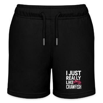 Langusten Krabben Garnelen Meeresfrüchte - Kinder Organic Joggingshorts Mini Bolter von Stanley/Stella - Schwarz - Vorne