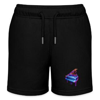 Piano - Short de jogging enfant bio Stanley/Stella - noir - Devant