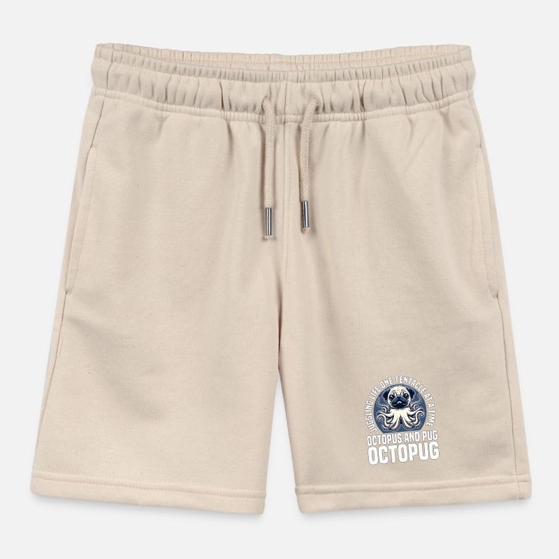 JUGGLING LIFE ONE TENTACLE AT A TIME - OCTOPUG Kids Organic Sweat Shorts by Stanley/Stella