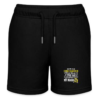 Firefighter I Am A Firefighter - Kids Organic Sweat Shorts by Stanley/Stella - black - Front