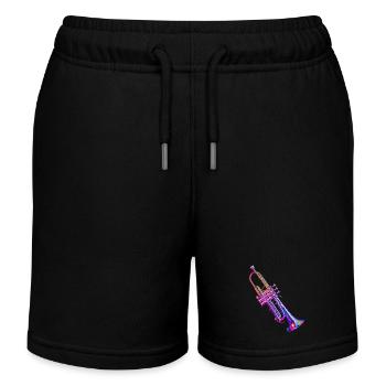 Trumpet - Kids Organic Sweat Shorts by Stanley/Stella - black - Front