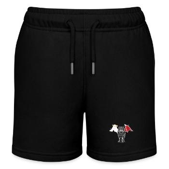 Loup loup ange diable Halloween loup-garou occulte - Short de jogging enfant bio Stanley/Stella - noir - Devant