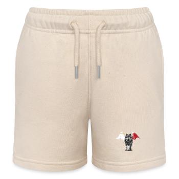 Loup loup ange diable Halloween loup-garou occulte - Short de jogging enfant bio Stanley/Stella - écru doux - Devant