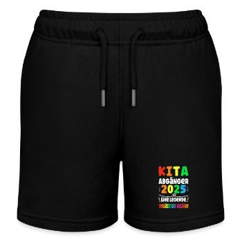 Kita Abgänger 2025 Legende Verlässt das Gelände - Kinder Organic Joggingshorts Mini Bolter von Stanley/Stella - Schwarz - Vorne