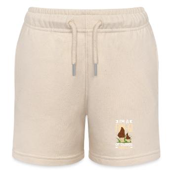 Mushroom Picker Funny Morels - Kids Organic Sweat Shorts by Stanley/Stella - soft Ecru - Front