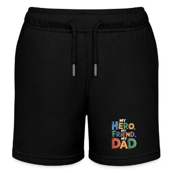 MEIN HELD MEIN FREUND MEIN VATER - Kinder Organic Joggingshorts Mini Bolter von Stanley/Stella - Schwarz - Vorne