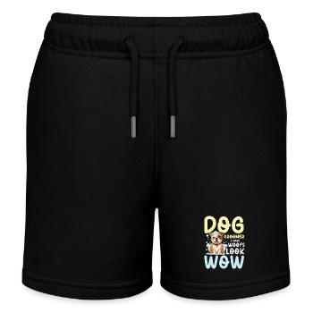 Dog Groomer I Make Woofs Look Wow für einen - Kinder Organic Joggingshorts Mini Bolter von Stanley/Stella - Schwarz - Vorne