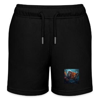 Akkordeon - Kinder Organic Joggingshorts Mini Bolter von Stanley/Stella - Schwarz - Vorne