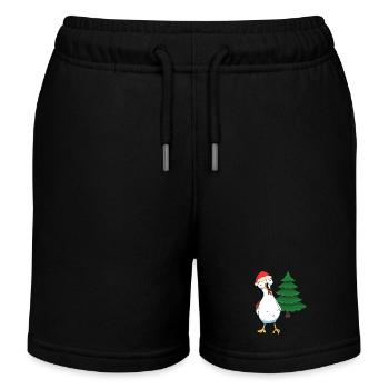 Santa Huhn Hühner Weihnachtsmann Hühnerstall - Kinder Organic Joggingshorts Mini Bolter von Stanley/Stella - Schwarz - Vorne