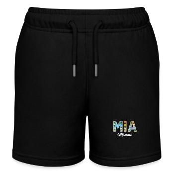Miami Mia Miami – Tropical flair for USA fans - Kids Organic Sweat Shorts by Stanley/Stella - black - Front