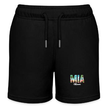 Miami Mia Miami – Tropical flair for USA fans - Kids Organic Sweat Shorts by Stanley/Stella - black - Front