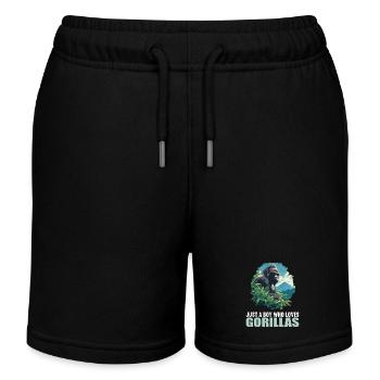 Gorillas Gorilla - Kids Organic Sweat Shorts by Stanley/Stella - black - Front
