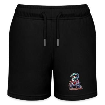 Motocross - Kinder Organic Joggingshorts Mini Bolter von Stanley/Stella - Schwarz - Vorne