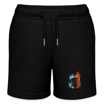 Akkordeon - Kinder Organic Joggingshorts Mini Bolter von Stanley/Stella - Schwarz - Vorne
