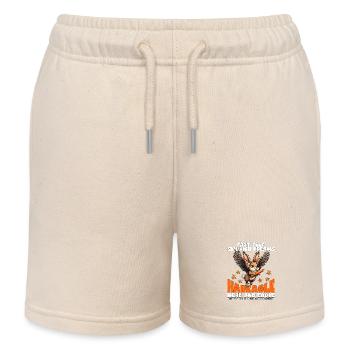 PIEDS RAPIDES RÊVES DE HAUT VOL - LIÈVRE ET AIGLE - Short de jogging enfant bio Stanley/Stella - écru doux - Devant