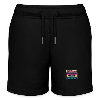 Né dans les années 90 Cassette Look rétro Fans des années 90 - Short de jogging enfant bio Stanley/Stella - noir - Devant