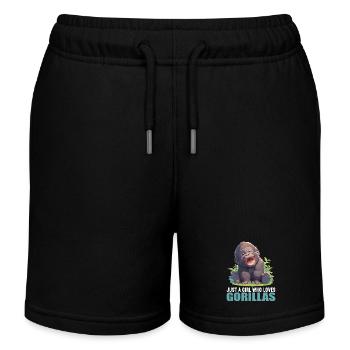 Gorillas Gorilla - Kids Organic Sweat Shorts by Stanley/Stella - black - Front