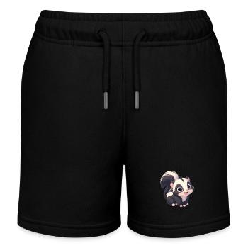 Stinktiere Stinktier - Kinder Organic Joggingshorts Mini Bolter von Stanley/Stella - Schwarz - Vorne