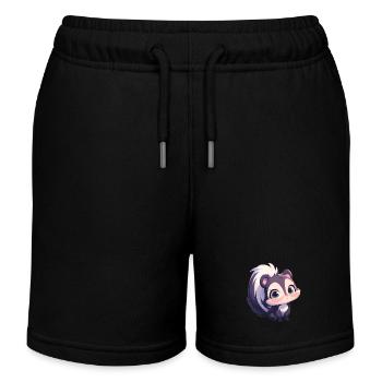 Stinktiere Stinktier - Kinder Organic Joggingshorts Mini Bolter von Stanley/Stella - Schwarz - Vorne