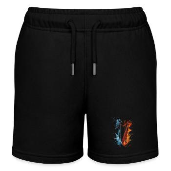 Harfe - Kinder Organic Joggingshorts Mini Bolter von Stanley/Stella - Schwarz - Vorne