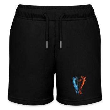 Harfe - Kinder Organic Joggingshorts Mini Bolter von Stanley/Stella - Schwarz - Vorne