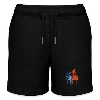 Klavier - Kinder Organic Joggingshorts Mini Bolter von Stanley/Stella - Schwarz - Vorne