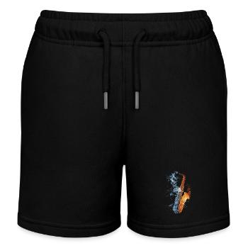 Saxophon - Kinder Organic Joggingshorts Mini Bolter von Stanley/Stella - Schwarz - Vorne