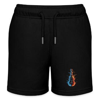 Ukulele - Kinder Organic Joggingshorts Mini Bolter von Stanley/Stella - Schwarz - Vorne