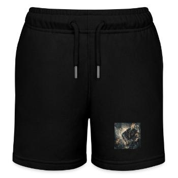 Akkordeon - Kinder Organic Joggingshorts Mini Bolter von Stanley/Stella - Schwarz - Vorne