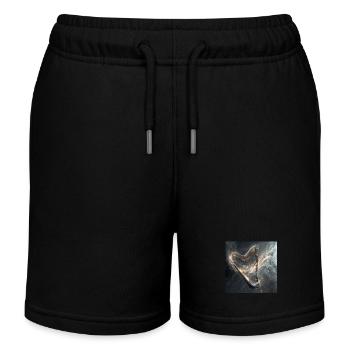 Harfe - Kinder Organic Joggingshorts Mini Bolter von Stanley/Stella - Schwarz - Vorne