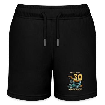BIRTHDAY FAST... ALMOST 30 ALREADY REACHED - Kids Organic Sweat Shorts by Stanley/Stella - black - Front