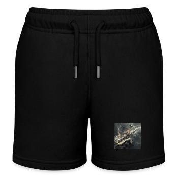 Saxophon - Kinder Organic Joggingshorts Mini Bolter von Stanley/Stella - Schwarz - Vorne