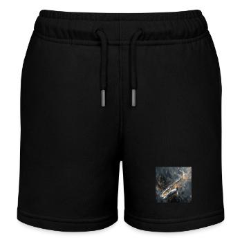 Saxophon - Kinder Organic Joggingshorts Mini Bolter von Stanley/Stella - Schwarz - Vorne