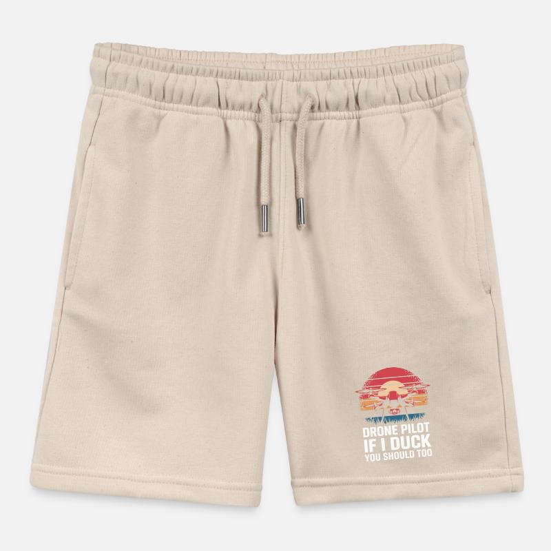 Drones Pilot Quadcopter Drone Kids Organic Sweat Shorts by Stanley/Stella