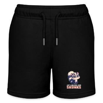 Stinktiere Stinktier - Kinder Organic Joggingshorts Mini Bolter von Stanley/Stella - Schwarz - Vorne
