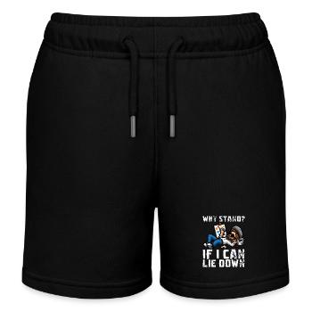 WAAROM STAAN? ALS IK KAN GAAN LIGGEN - Kinder sweatshort biologisch Stanley/Stella - zwart - Voor