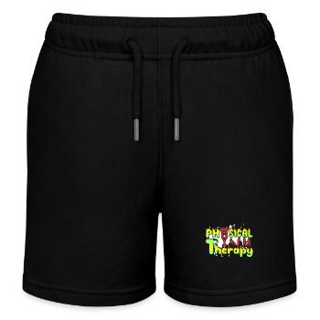 Physical Therapist Funny Physical Therapy - Kids Organic Sweat Shorts by Stanley/Stella - black - Front
