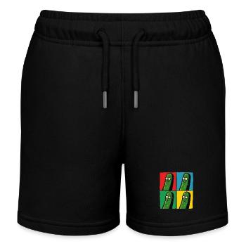 Lustige Gurken für Veganer und Vegetarier in der Diät - Kinder Organic Joggingshorts Mini Bolter von Stanley/Stella - Schwarz - Vorne