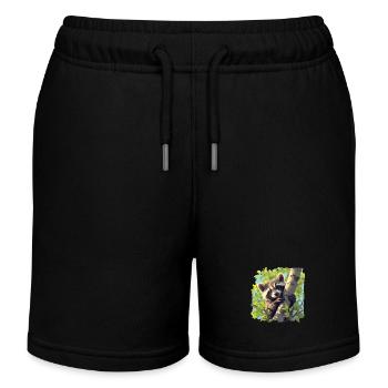 Raccoons Raccoon - Kids Organic Sweat Shorts by Stanley/Stella - black - Front
